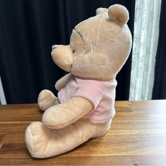 Disney RARE Winnie The Pooh Bear “It’s a Girl” Plush Stuffed Animal Pink Shirt - Picture 4 of 8